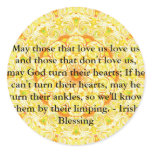 Humourous Irish Blessing from IRELAND stickers