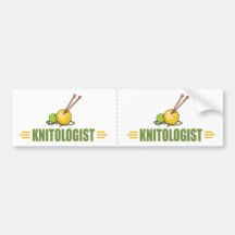 Humourous Knitting Bumper Stickers