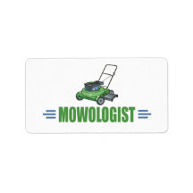 Humourous Lawn Mowing Address Labels
