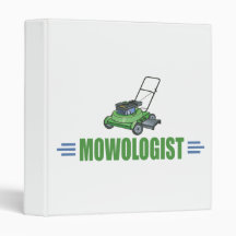 Humourous Lawn Mowing Vinyl Binders
