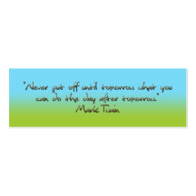 humourous quotation bookmark business cards