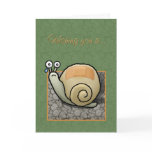 Humourous snail "Speedy recovery" card