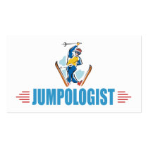 Humourous Snow Ski Jumping