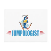 Humourous Snow Ski Jumping