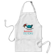 Humourous Tofu Design Aprons
