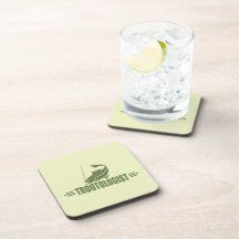 Humourous Trout Fishing Beverage Coaster