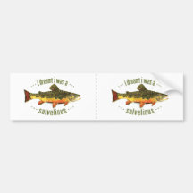 Humourous Trout Fishing Bumper Stickers