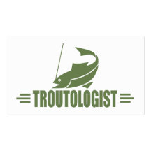 Humourous Trout Fishing Business Cards