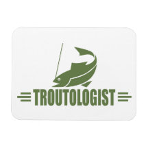 Humourous Trout Fishing Flexible Magnet