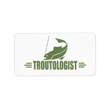 Humourous Trout Fishing Labels