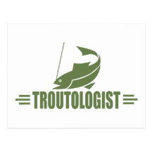 Humourous Trout Fishing Post Cards