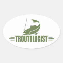 Humourous Trout Fishing Stickers