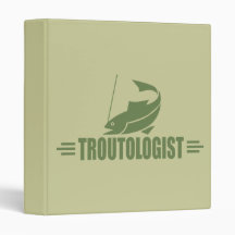 Humourous Trout Fishing Vinyl Binders