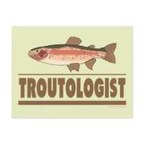 Humourous Trout Post Card