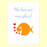 Humourous We Moved Postcards Template postcards