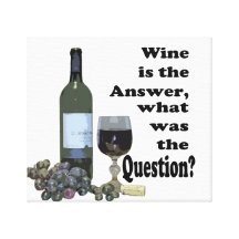 Humourous Wine Art Saying Canvas Print