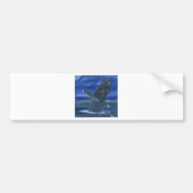 Humpback whale breaching bumper sticker