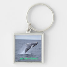 Humpback whale breaching keychain