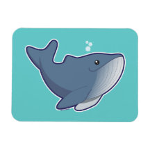 Humpback Whale Rectangle Magnets