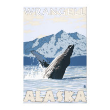 Humpback Whale - Wrangell, Alaska Stretched Canvas Prints