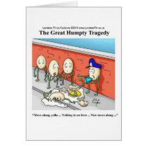 Humpty Dumpty Police Investigation Funny Gifts Cards