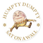 HUMPTY DUMPTY SAT ON A WALL - NURSERY RHYME ROUND STICKER