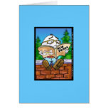 Humpty's Last Read Cartoon Funny Greeting Card
