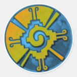 Hunab Ku Earth Round Stickers