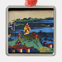 Hundred Poems Explained by the Nurse Hokusai Christmas Tree Ornaments