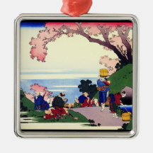 Hundred Poems Explained by the Nurse Hokusai Christmas Tree Ornament