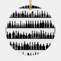 Hundreds of bottles of wine christmas ornaments