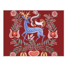 Hungarian Folk Art Postcard