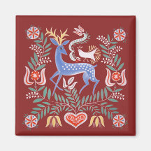 Hungarian Folk Art Refrigerator Magnet