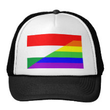 hungary country gay proud rainbow flag homosexual trucker hats