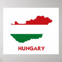 HUNGARY MAP PRINT