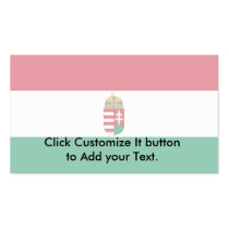 Hungary With Arms, Hungary flag Business Card