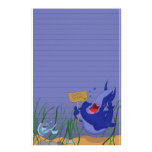 Hungry Blue Shark and Fish Stationery (Ruled)