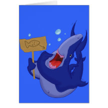 Hungry Blue Shark Card