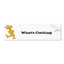 Hungry Cartoon Dog Bumper Sticker