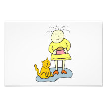 Hungry cat cartoon art photo