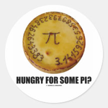 Hungry For Some Pi? (Pi Pie Math Constant Humour) Sticker