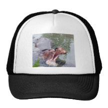 Hungry Hippo Mouth Photo Trucker Hats