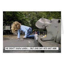 hungry hippo - one day greeting cards