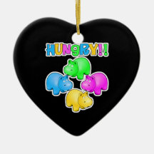 Hungry Hippopotamuses  Design Ornaments