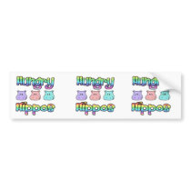 hungry  hippos bumper sticker