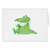 hungry hungry alligator greeting card