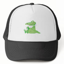 hungry hungry alligator trucker hat