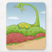 hungry hungry brontosaurus scene mouse pad