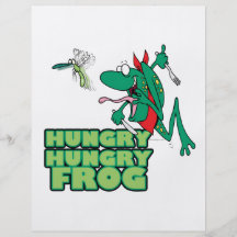 hungry hungry froggy frog animal cartoon custom flyer