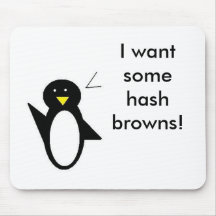 Hungry Penguin Mouse Pad